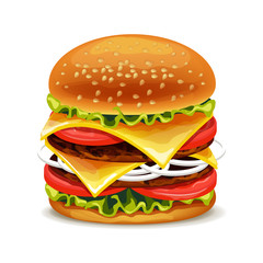 hamburger vector illustration