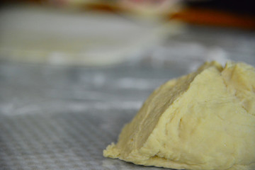 Home made dough for bread traditional way