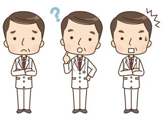 男性　医師　表情　セット