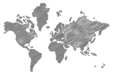 sketch world map