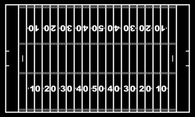 American football field with black in background © DeCe