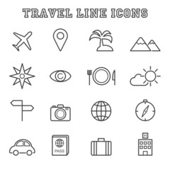 travel line icons