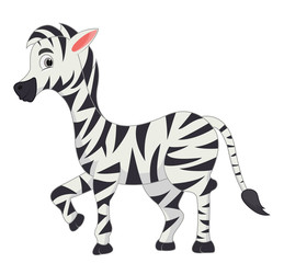 Naklejka na ściany i meble Zebra Cartoon