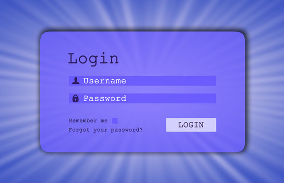 Login interface - username and password