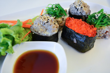 Traditional Japanese food Sushi