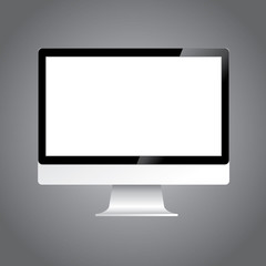 white monitor, vector