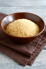 Cane sugar in a bowl