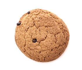 oat cookies on white background
