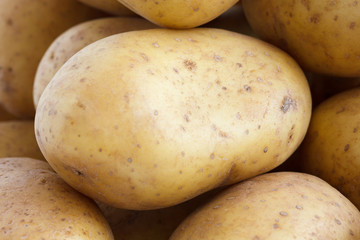 Detail of washed potatoes.