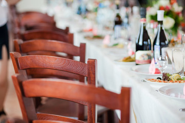 Table set for an event party