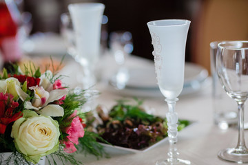 Table set for an event party