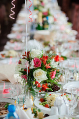 Table set for an event party