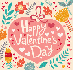 Holiday greeting card. Happy Valentine's Day