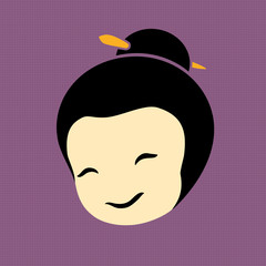 kid girl sign vector