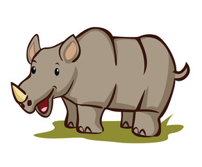 Rhinoceros Illustration Cartoon