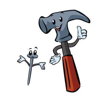 Hammer Nail Cartoon Images – Browse 2,266 Stock Photos, Vectors, and Video  | Adobe Stock