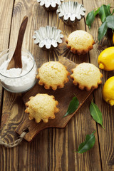 Homemade lemon cupcake
