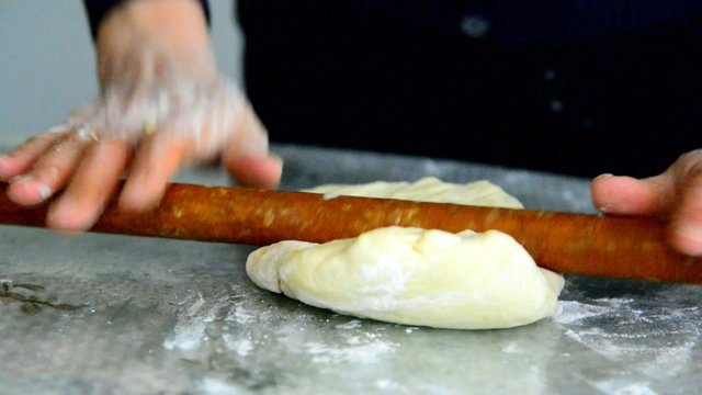 Home made dough for bread traditional way