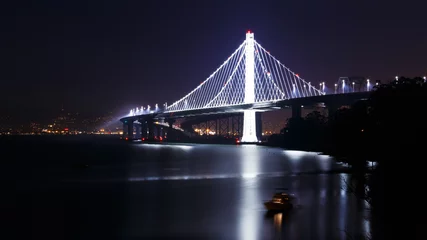 Wandcirkels plexiglas New San Francisco-Oakland Bay Bridge © heyengel