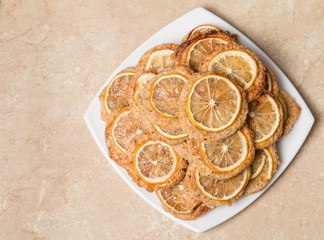 homemade almond biscuits with lemon