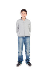 Fototapeta premium Smiling teenage boy of thirteen