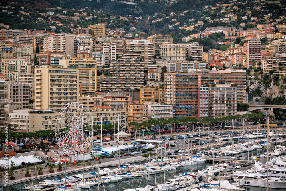 Canvas Prints Monaco Harbour, Monte Carlo, view