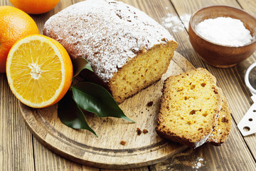 Homemade orange cake