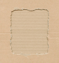 Frame on corrugate cardboard