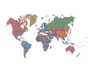 Weltkarte der Puzzleteile hergestellt