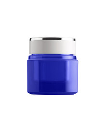 the blue jar packaging isolated on white background