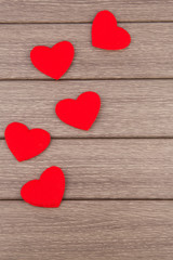 Obraz na płótnie Canvas Red hearts
