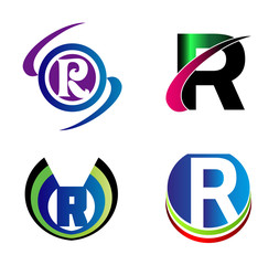 Set Of Alphabet Symbols And Elements Of Letter R