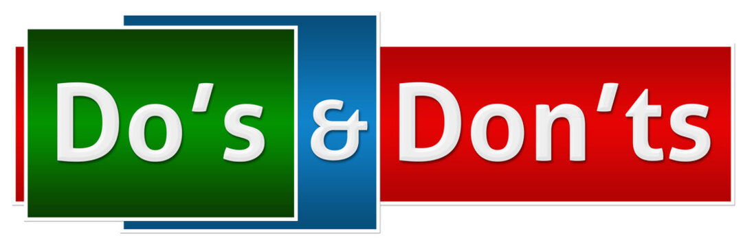 Dos Donts Green Red Button Style