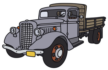 Hand drawing of a classic truck - not a real model