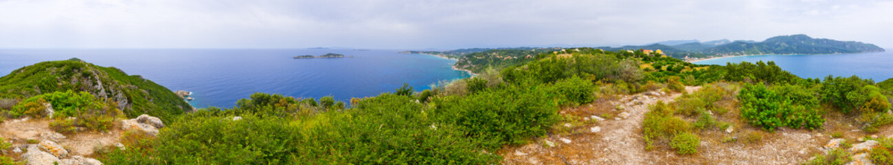 Fototapeta na wymiar Beautiful landscape on Corfu, Greece