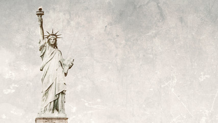 Statue of Liberty 16:9 grunge style background