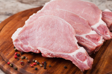 raw pork meat
