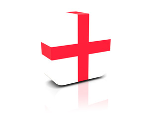 Square icon with flag of england