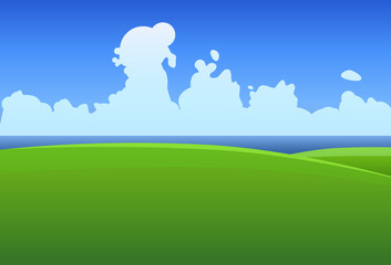 Obraz premium Green meadows in Ireland