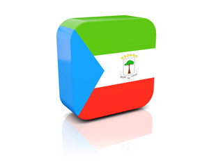 Square icon with flag of equatorial guinea