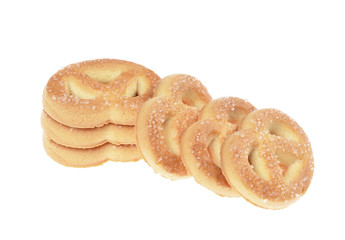 butter cookies,homemade biscuits, isolated