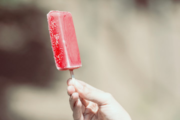 Retro Photo Of Summer Ice Cream On Stick
