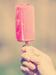 Retro Photo Of Summer Ice Cream On Stick