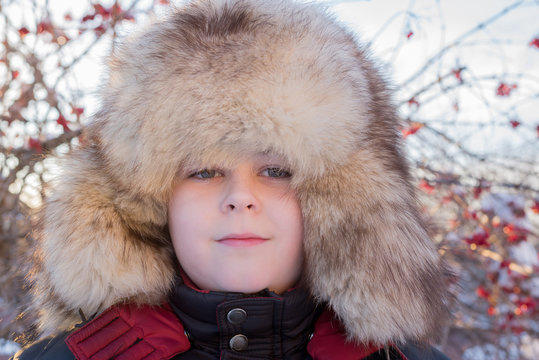 Boy in the winter hat
