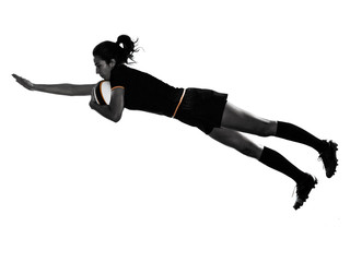 rugby woman player silhouette