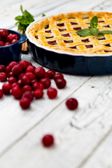 Homemade cherry pie