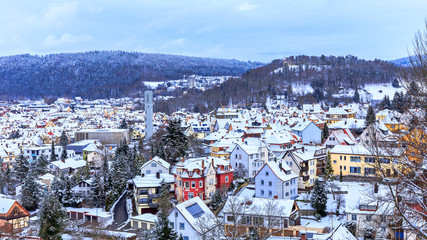 Fototapeta na wymiar Tuttlingen Winter Panorama