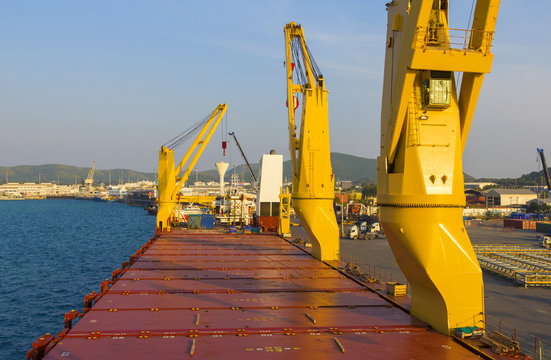 Industry Ship With In Loading Port