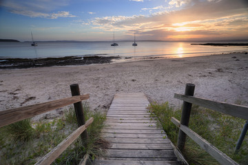 Cabbage Tree Beach Jervis Bay sunset