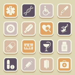 Medical universal icons for web and mobile applications. Vector